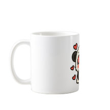 Cute Panda Love Mug – Kawaii Heart Eyes design