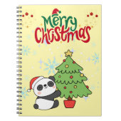 cute panda merry Christmas note book Notizblock (Vorderseite)