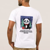 Cute Panda Merry Christmas T-Shirt | New York Holi (Rückseite)