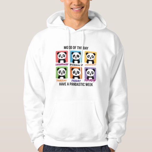 Cute Panda Mood of the Day Hoodie (Vorderseite)