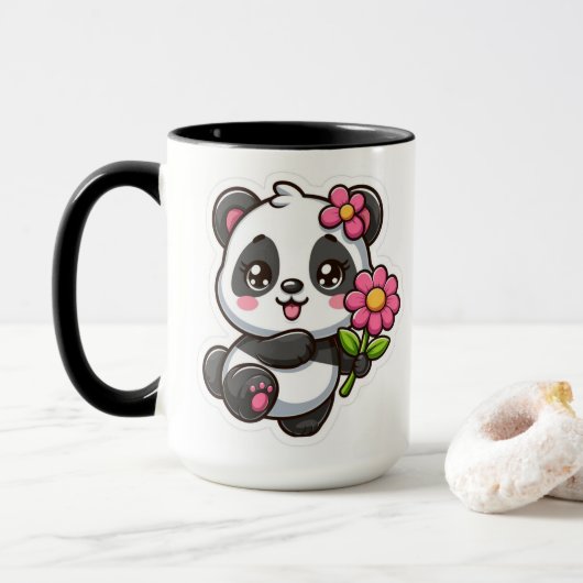 Cute panda Mug Tasse (Mit Donut)