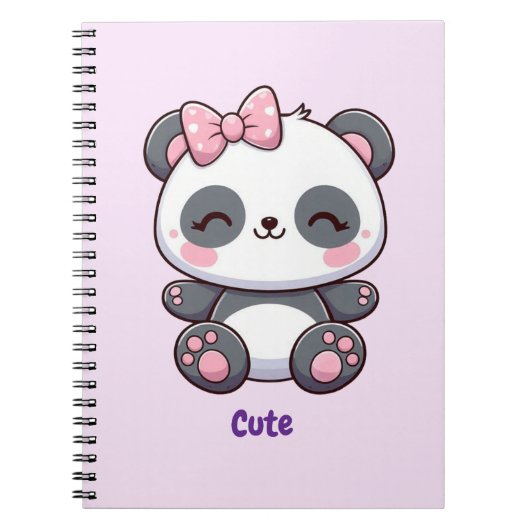 Cute Panda Notizblock (Vorderseite)