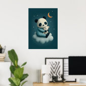 Cute Panda on Cloud Nursery Bedtime Poster (Heimbüro)