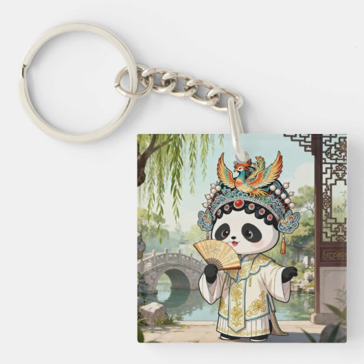Cute Panda Opera Keychain Schlüsselanhänger (Vorderseite)