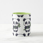 Cute Panda Pattern Mug – Black & White Design Tasse (Zentrum)