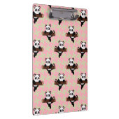 Cute Panda Pattern on Pink – Kawaii Seamless  Klemmbrett (Rechts)