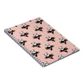 Cute Panda Pattern on Pink – Kawaii Seamless Notizblock (Rechte Seite)