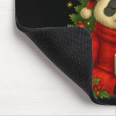 Cute Panda Santa Coffee Holiday Tee For Animal Lov Mousepad (Ecke)