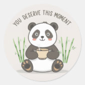 Cute Panda Sticker (Vorderseite)