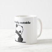 Cute panda Too peoply outside Mugs for introverts Kaffeetasse (VorderseiteRechts)