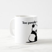 Cute panda Too peoply outside Mugs for introverts Kaffeetasse (Vorderseite Links)