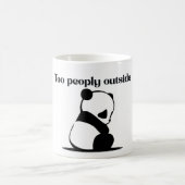 Cute panda Too peoply outside Mugs for introverts Kaffeetasse (Mittel)