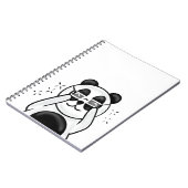 Cute Panda With Glasses Notizblock (Linke Seite)