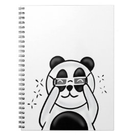 Cute Panda With Glasses Notizblock