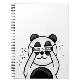 Cute Panda With Glasses Notizblock