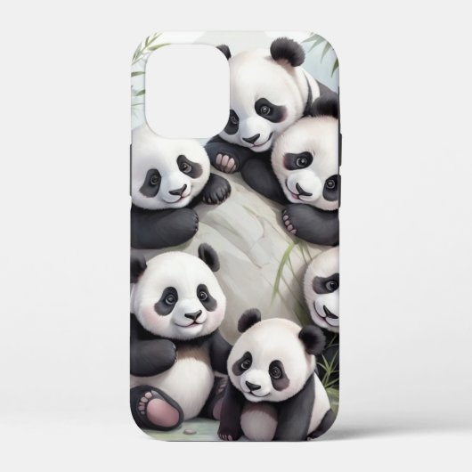 Cute Pandas Group Photo Case-Mate iPhone Hülle (Rückseite)