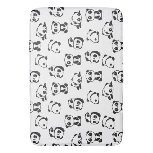 Cute Pandas Pattern Badematte (Vorderseite Vertikal)