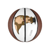 Cute pangolin graduating cartoon mini basketball (Vertikal)
