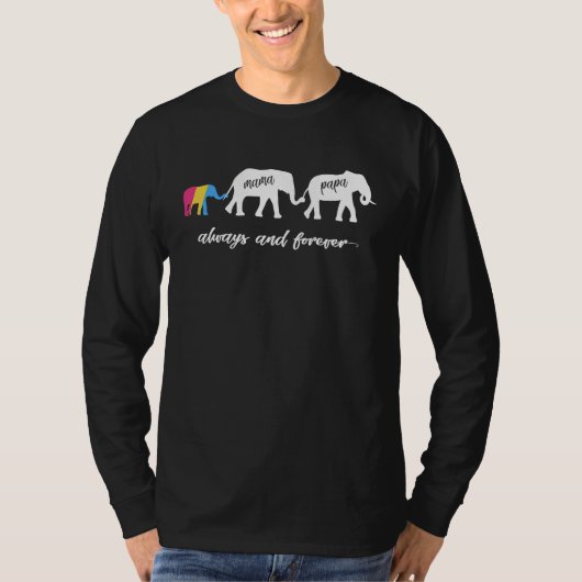 Cute Pansexual Elephant Parent T-Shirt (Vorderseite)