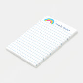 Cute Pansexual Pride Rainbow Flag Lined Custom Post-it Klebezettel (angewinkelt)