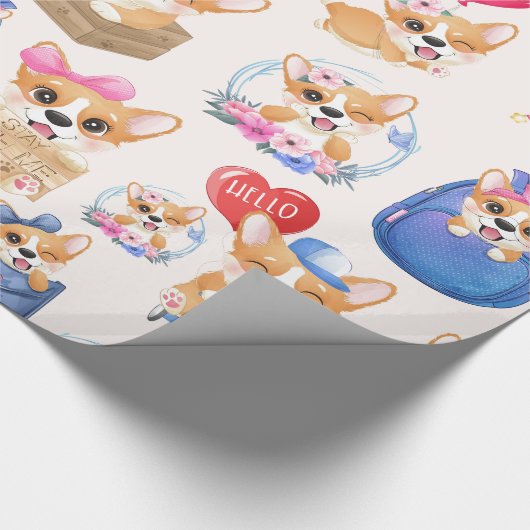 Cute Pappy Geschenkpapier (Ecke)