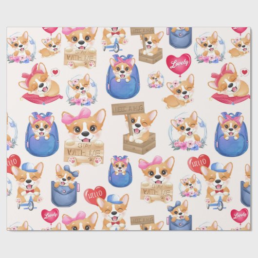 Cute Pappy Geschenkpapier (Flach)