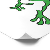 cute party frog cartoon poster (Ecke)