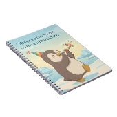 Cute Party Penguin | Observation Dry Humour Custom Notizblock (Rechte Seite)