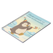 Cute Party Penguin | Observation Dry Humour Custom Notizblock (Linke Seite)