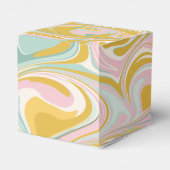 Cute Pastel Abstract Custom Bridal Shower Thanks Geschenkschachtel (Rückseite)