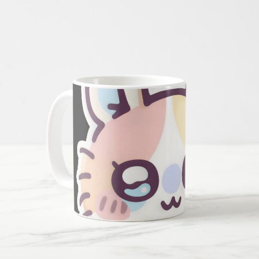 Cute Pastel Aesthetic Coffee Cup. Kaffeetasse (Vorderseite Links)