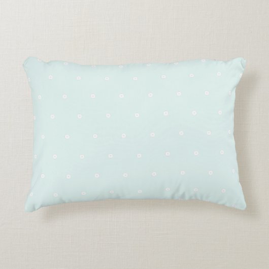 Cute pastel background Polka dots Nursery Blue Dekokissen (Vorderseite)