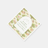 Cute Pastel Barnyard Celebration Baby Shower Serviette (Ecke)