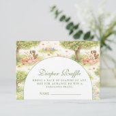 Cute Pastel Barnyard Celebration Diapper Raffle Begleitkarte (Stehend Vorderseite)