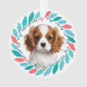 Cute Pastel Blue Cavalier | Custom Christmas Ornament (Vorderseite)