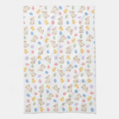 Cute Pastel Bunny Easter Eggs and Chicks  Geschirrtuch (Vertikal)
