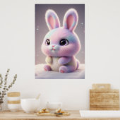 Cute Pastel Bunny – Kawaii Rabbit Poster Art (Küche)