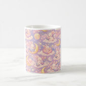 Cute Pastel Bunny Moon Mug – Kawaii Dreamy Clouds Kaffeetasse (Mittel)