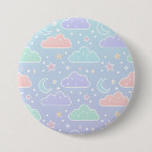 Cute Pastel Cloud Enamel Pin Button (Vorderseite)