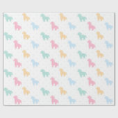 Cute Pastel Colorful Horses Dots Pattern 2026 Geschenkpapier (Flach)