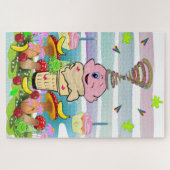 Cute Pastel Colors Puzzles Happy Birthday (Horizontal)