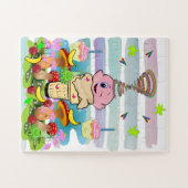 Cute Pastel Colors Puzzles Happy Birthday (Horizontal)