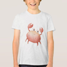 Cute Pastel Crab Watercolor Illustration