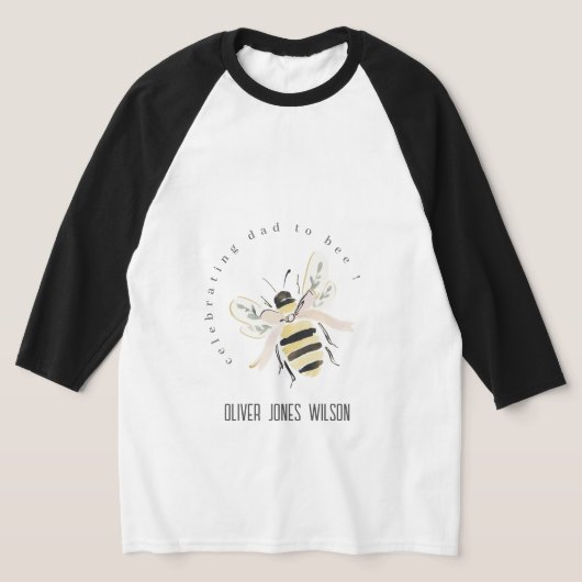 Cute Pastel Dad To Bee Neutral Baby Shower T-Shirt (Ablage )
