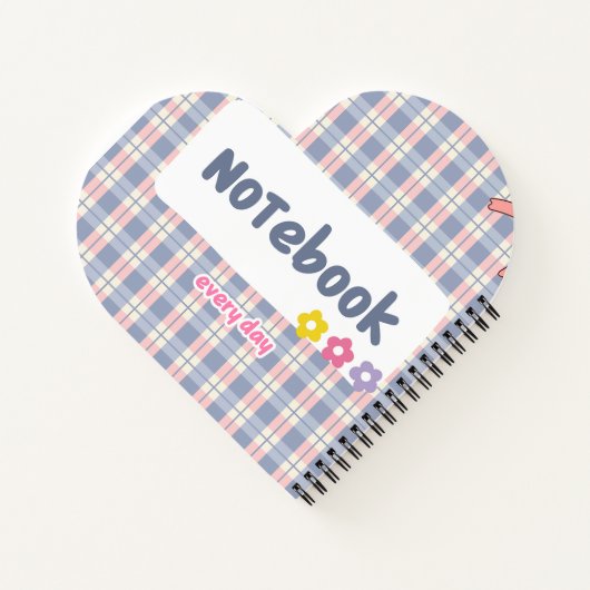 Cute Pastel Diary Notebook | Soft Aesthetic Journa Notizblock (Rückseite)