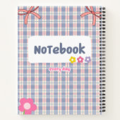 Cute Pastel Diary Notebook | Soft Aesthetic Journa Notizblock (Rückseite)