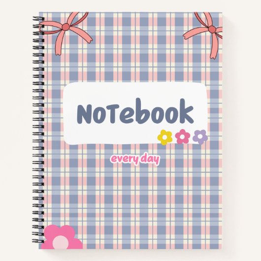 Cute Pastel Diary Notebook | Soft Aesthetic Journa Notizblock (Vorderseite)
