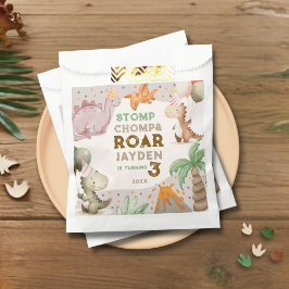 Cute Pastel Dinosaur Birthday Party Geschenktütchen