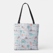 Cute Pastel Dinosaur Pattern Tasche (Rückseite)