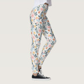 Cute Pastel Ditsy Boho Wildflower Meadow Leggings (Rechts)